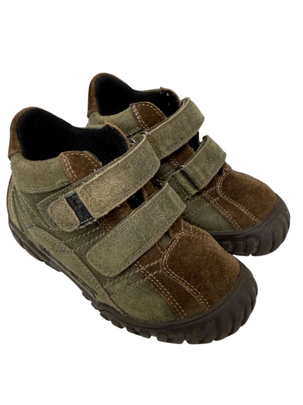 Geox Respira Shoes Size 10 Toddler Boys Olive Green Suede Leather Ankle Boots